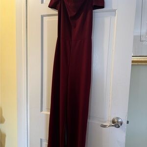 Lulu's Chic Maroon Jumpsuit